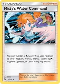 Misty's Water Command - Hidden Fates - Pokemon card