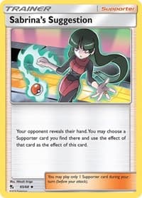 Sabrina's Suggestion - Hidden Fates - Pokemon card