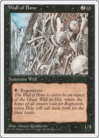Wall of Bone - Fourth Edition - Magic: The Gathering card