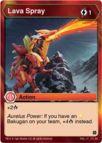 Lava Spray - Age of Aurelus - Bakugan TCG card