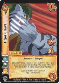 Tiger Claws - Yu Yu Hakusho - UniVersus card