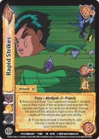 Rapid Strikes - Yu Yu Hakusho - UniVersus card