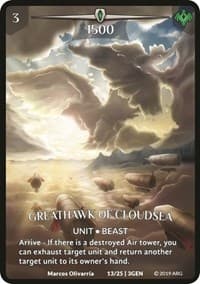 Greathawk of Cloudsea - Expansion Pack 1: Generations - Argent Saga TCG card