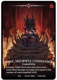 Raine, Mournful Commander - Expansion Pack 1: Generations - Argent Saga TCG card