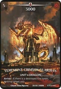 Vehemont, Crimson Guardian - Expansion Pack 1: Generations - Argent Saga TCG card