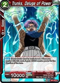 Trunks, Deluge of Power - Draft Box 04 - Dragon Brawl - Dragon Ball Super: Masters card