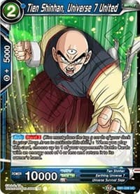Tien Shinhan, Universe 7 United - Draft Box 04 - Dragon Brawl - Dragon Ball Super: Masters card