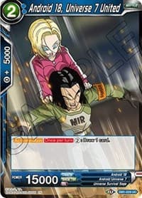 Android 18, Universe 7 United - Draft Box 04 - Dragon Brawl - Dragon Ball Super: Masters card