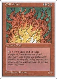 Wall of Fire - Fourth Edition - Magic: The Gathering card