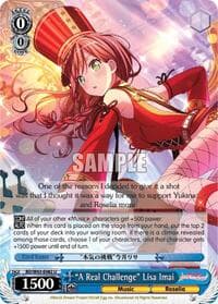 "A Real Challenge" Lisa Imai - BanG Dream! Girls Band Party! Vol.2 - Weiss Schwarz card