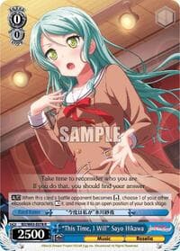 "This Time, I Will" Sayo Hikawa - BanG Dream! Girls Band Party! Vol.2 - Weiss Schwarz card