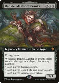 Rankle, Master of Pranks (Extended Art) - Throne of Eldraine - Magic: The Gathering card