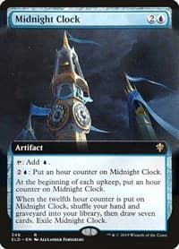 Midnight Clock (Extended Art) - Throne of Eldraine - Magic: The Gathering card