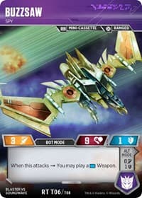 Buzzsaw - Spy - Blaster VS Soundwave Box Set - Transformers TCG card