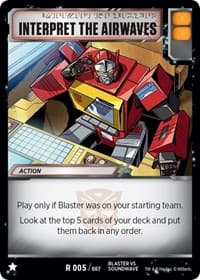 Interpret The Airwaves - Blaster VS Soundwave Box Set - Transformers TCG card