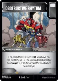 Obstructive Rhythm - Blaster VS Soundwave Box Set - Transformers TCG card