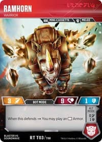 Ramhorn - Warrior - Blaster VS Soundwave Box Set - Transformers TCG card