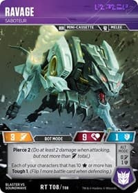 Ravage - Saboteur - Blaster VS Soundwave Box Set - Transformers TCG card