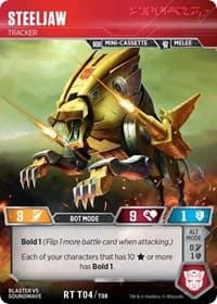 Steeljaw - Tracker - Blaster VS Soundwave Box Set - Transformers TCG card