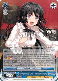 "Determined Cries" Rinko Shirokane - BanG Dream! Girls Band Party! Vol.2 - Weiss Schwarz card