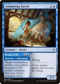 Animating Faerie - Throne of Eldraine - Magic: The Gathering card