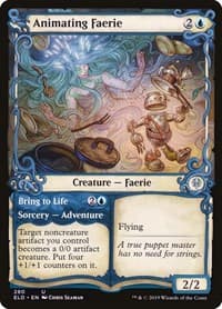Animating Faerie (Showcase) - Throne of Eldraine - Magic: The Gathering card