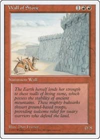 Wall of Stone - Fourth Edition - Magic: The Gathering card