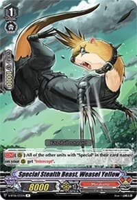 Special Stealth Beast, Weasel Yellow - V-BT06: Phantasmal Steed Restoration - Cardfight Vanguard card