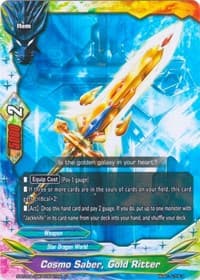 Cosmo Saber, Gold Ritter - Blazing Overclash - Future Card BuddyFight card