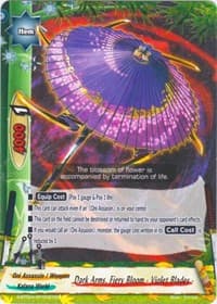 Dark Arms, Fiery Bloom - Violet Blades - Blazing Overclash - Future Card BuddyFight card
