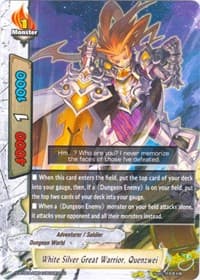 White Silver Great Warrior, Quenzwei - Blazing Overclash - Future Card BuddyFight card