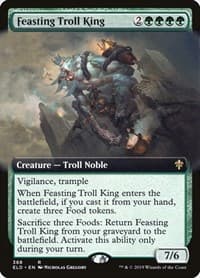 Feasting Troll King (Extended Art) - Throne of Eldraine - Magic: The Gathering card