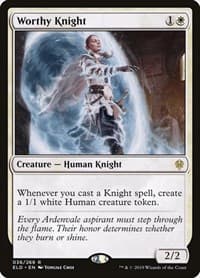 Worthy Knight - Throne of Eldraine - Magic: The Gathering card
