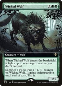 Wicked Wolf (Extended Art) - Throne of Eldraine - Magic: The Gathering card