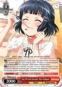 "Day Off with Chocolate" Rimi Ushigome - BanG Dream! Girls Band Party! Vol.2 - Weiss Schwarz card