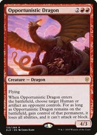 Opportunistic Dragon - Throne of Eldraine - Magic: The Gathering card