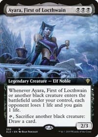 Ayara, First of Locthwain (Extended Art) - Throne of Eldraine - Magic: The Gathering card