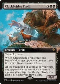 Clackbridge Troll (Extended Art) - Throne of Eldraine - Magic: The Gathering card