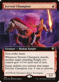 Fervent Champion (Extended Art) - Throne of Eldraine - Magic: The Gathering card