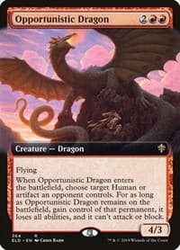 Opportunistic Dragon (Extended Art) - Throne of Eldraine - Magic: The Gathering card