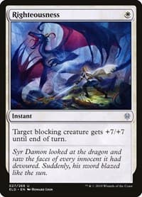 Righteousness - Throne of Eldraine - Magic: The Gathering card