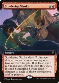 Sundering Stroke (Extended Art) - Throne of Eldraine - Magic: The Gathering card