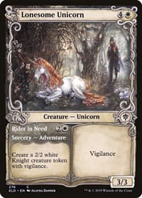 Lonesome Unicorn (Showcase) - Throne of Eldraine - Magic: The Gathering card