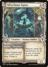 Silverflame Squire (Showcase) - Throne of Eldraine - Magic: The Gathering card