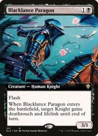 Blacklance Paragon (Extended Art) - Throne of Eldraine - Magic: The Gathering card