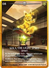 Sola, the Light Spirit (Gold Metal) (ARG September 2019 Regional) - Argent Saga Promos - Argent Saga TCG card
