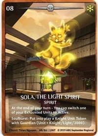 Sola, the Light Spirit (Bronze Metal) (ARG September 2019 Regional) - Argent Saga Promos - Argent Saga TCG card
