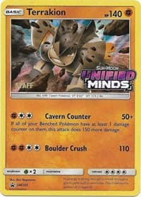 Terrakion - SM205 (Prerelease) [Staff] - SM Promos - Pokemon card