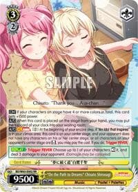 "On the Path to Dreams" Chisato Shirasagi - BanG Dream! Girls Band Party! Vol.2 - Weiss Schwarz card