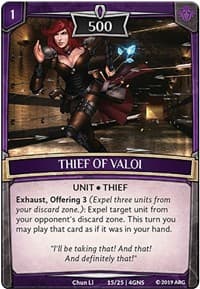 Thief of Valoi - Expansion Pack 2: Genesis - Argent Saga TCG card